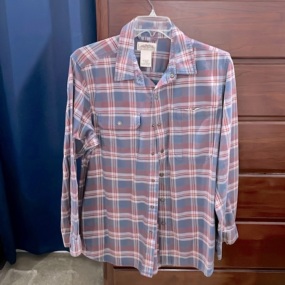 LL Bean men’s large regular Katahdin Iron Works flannel shirt.  New no tags